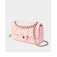 Women Genuine Leather Shoulder Bags Classic Crossbody Purses for Lady Handbag Pink - Thumbnail 2