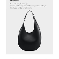Women Tote Bag Handbags Genuine Leather Fashion Hobo Shoulder Bags Black - Thumbnail 1