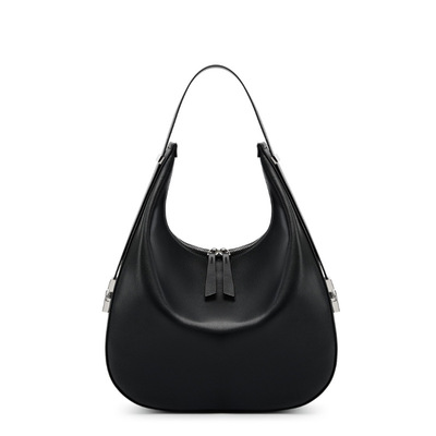 Genuine leather women tote bag handbags black - Thumbnail 5