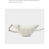 Genuine Leather Shoulder Bag for Women Purses and Handbags White - Thumbnail 2