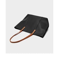 Genuine Leather Women Large Casual Handbag Black - Thumbnail 2