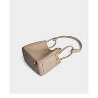 Genuine Leather Women Large Capacity Top-handle Hobo Bag Grey - Thumbnail 4