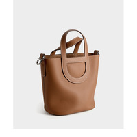 Genuine Leather Women Handbags Tote Purse Shoulder Bag Brown - Thumbnail 2