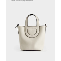 Genuine Leather Women Handbags Tote Purse Shoulder Bag White - Thumbnail 1