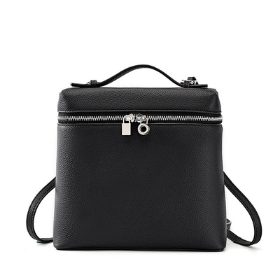 Genuine leather women piana backpack black - Thumbnail 3