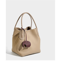 Genuine Leather Purses and Handbags for Women Crossbody Stachel Shoulder Bags Grey - Thumbnail 1