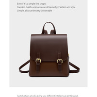 Genuine Leather Backpack Travel Backpack Brown - Thumbnail 1