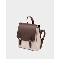 Genuine Leather Backpack Travel Backpack White - Thumbnail 1