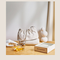 Genuine Soft Leather Hobo Handbags White - Thumbnail 2