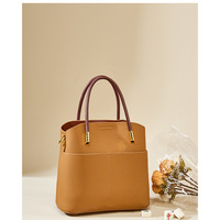 Genuine Leather Woman Crossbody Purses Handbags Shoulder Bags Brown - Thumbnail 2