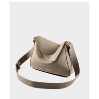 Genuine Leather Shoulder Bags Stylish Hobo Handbags Grey - Thumbnail 3