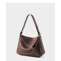 Genuine Leather Shoulder Bags Stylish Hobo Handbags Purple - Thumbnail 2