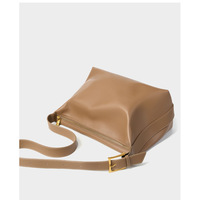 Genuine Leather Classic Crossbody Purses for Lady Handbag Brown - Thumbnail 3