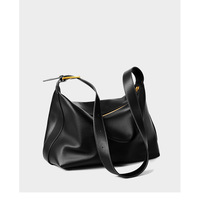 Genuine Leather Classic Crossbody Purses for Lady Handbag Black - Thumbnail 3