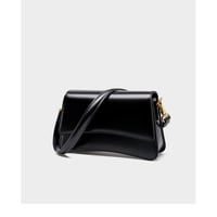 Genuine Leather Women Crossbody Stachel Shoulder Bags Black - Thumbnail 2