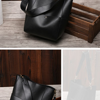 Women Genuine Leather Designer Tote Bags Purses And Handbags Black - Thumbnail 1