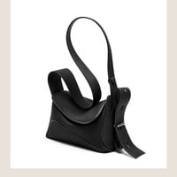 Genuine Leather Womens Hobo Purse Roomy Casual Shoulder Bags Black - Thumbnail 2