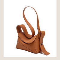 Genuine Leather Womens Hobo Purse Roomy Casual Shoulder Bags Brown - Thumbnail 2