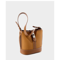 Genuine Leather Shoulder Bag for Women Purses and Handbags Brown - Thumbnail 2