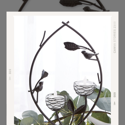 Harmony birdies tealight holder