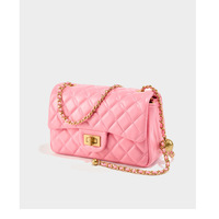 Genuine Leather Shoulder Bag for Women Purses and Handbags Hobo Crossbody Bag Pink - Thumbnail 2