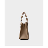 Genuine Leather Women's Handbag Grey - Thumbnail 3