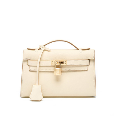 Genuine leather womens handbags top-handle totes satchel shoulder bag white - Thumbnail 5