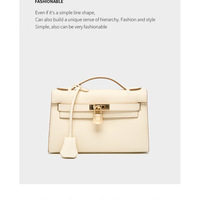 Genuine Leather Womens Handbags Top-handle Totes Satchel Shoulder Bag White - Thumbnail 1