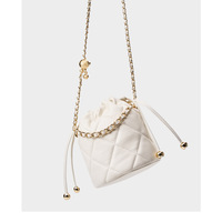 Genuine Leather Women Handbag Purse Top Handle Shoulder Crossbody Bag White - Thumbnail 2