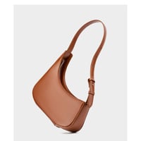 Genuine Leather Women Small Shoulder Purse Handbag Brown - Thumbnail 2