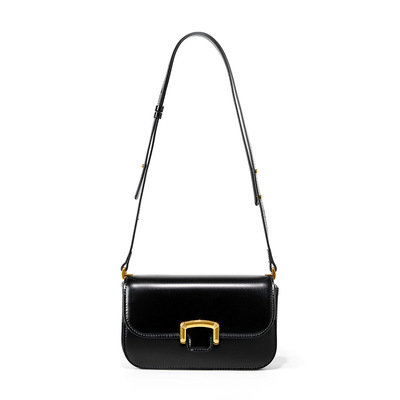 Genuine leather women shoulder bag handbag black - Thumbnail 3