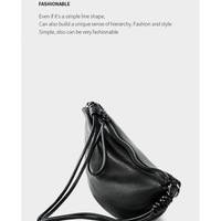 Genuine Leather Women Cross Body Bag Cute Designer Handbags Black - Thumbnail 1