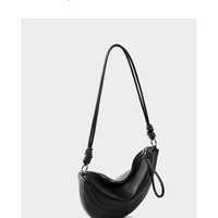 Genuine Leather Women Cross Body Bag Cute Designer Handbags Black - Thumbnail 2