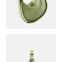 Women Genuine Leather Shoulder Bags Classic Crossbody Purses for Lady Handbag Green - Thumbnail 2