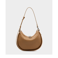 Women Genuine Leather Shoulder Bags Classic Crossbody Purses for Lady Handbag Brown - Thumbnail 2