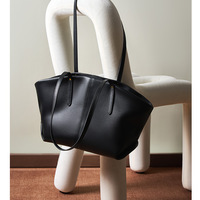 Genuine Leather Women Shoulder Purses and Handbags Black - Thumbnail 2