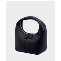 Genuine Leather Women's Small Crossbody Bags Lady Cow Leather Shoulder Handbag Black - Thumbnail 2