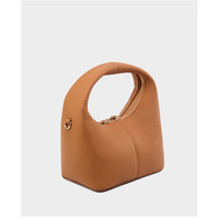 Genuine Leather Women's Small Crossbody Bags Lady Cow Leather Shoulder Handbag Brown - Thumbnail 2