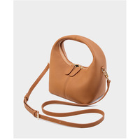 Genuine Leather Women's Small Crossbody Bags Lady Cow Leather Shoulder Handbag Brown - Thumbnail 3