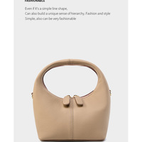 Genuine Leather Women's Small Crossbody Bags Lady Cow Leather Shoulder Handbag Grey - Thumbnail 1