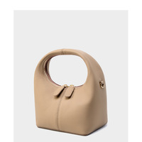 Genuine Leather Women's Small Crossbody Bags Lady Cow Leather Shoulder Handbag Grey - Thumbnail 2