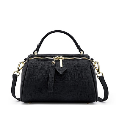 Genuine leather crossbody purses for women, woman camera shoulder bags handbags black - Thumbnail 5