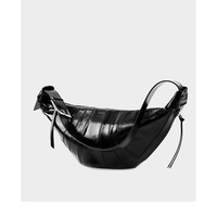 Women Genuine Leather Crossbody Bags Black - Thumbnail 2