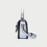 Women Cute Top Handle Crossbody Bag Stylish Tiny Clutch Handbag with Strap White - Thumbnail 2