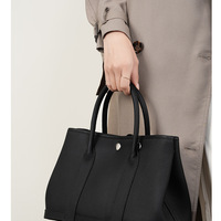 Women Genuine Leather Tote Bag Handbags Black - Thumbnail 1