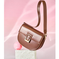 Women's Leather Designer Handbags Tote Purses Shoulder Bucket Bags Brown - Thumbnail 2