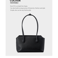 Women Genuine Leather Shoulder Purses and Handbags Black - Thumbnail 1