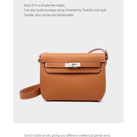 Genuine Leather Ladies Shoulder Totes Bag Crossbody Bags Brown - Thumbnail 1