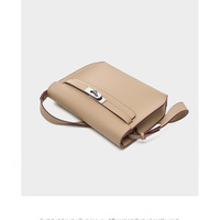 Genuine Leather Ladies Shoulder Totes Bag Crossbody Bags Grey - Thumbnail 3