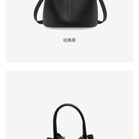 Women Genuine Soft Leather Shoulder Hobo Bag Black - Thumbnail 1